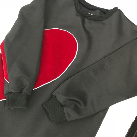 Vkozen scuba sweater dress with velvet heart - Picture 7 of 7